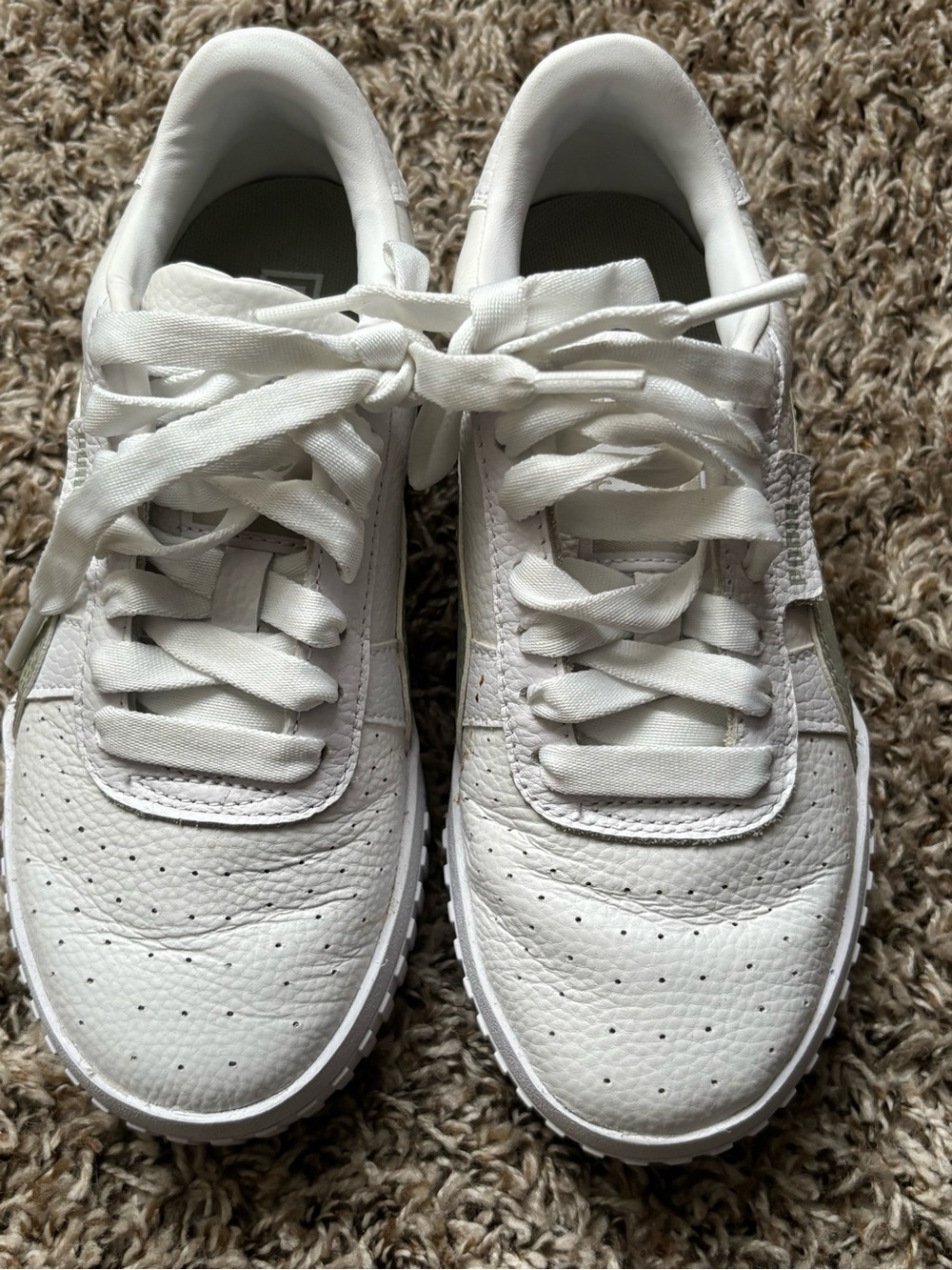 Puma White Leather Sneakers